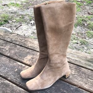 Suede Kitten Heeled Boots